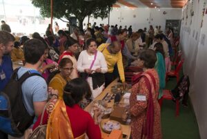 Books pandal displays all YSS publications and devotional articles.