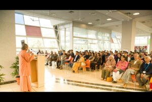 An engrossed audience during the talk.