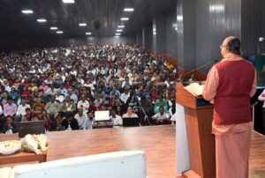 A capacity audience at another venue in Ahmedabad.