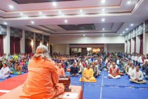 Section of the devotees during meditation, Indore.