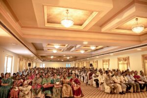 Devotees attending one of the sessions.