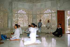 Devotees Meditating in Smriti Mandir, Ranchi