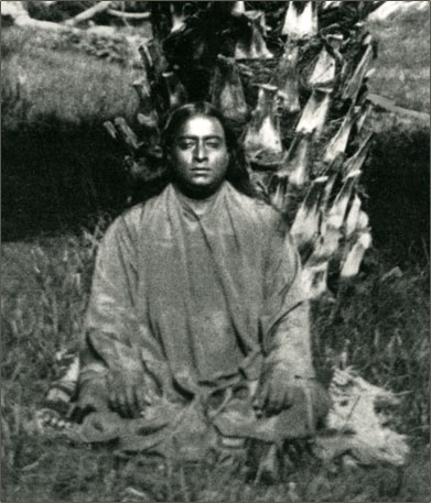 yogananda meditating outdoor