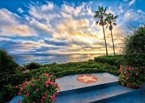 Merging of sky and ocean depicting Human and Divine love.