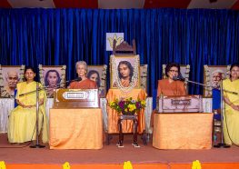 Draupadi Mai speaks during the opening ceremony.