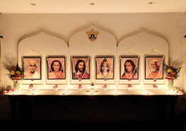 YSS Chennai Ashram Diwali 2024 - Beautifully-decorated altar glows with lamps