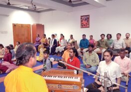 YSS Chennai Ashram Diwali 2024 - Brahmachari Virajananda leads a special meditation