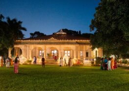 YSS Ranchi Ashram Diwali 2024 - Devotees enjoy fellowship on ashram lawns