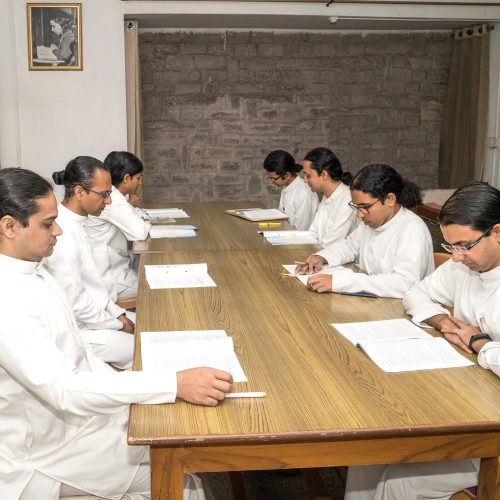 Postulants in a Spiritual Study Session